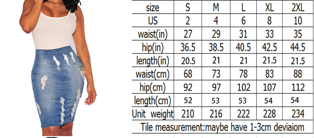 Denim Skirt Hole Women's Pants