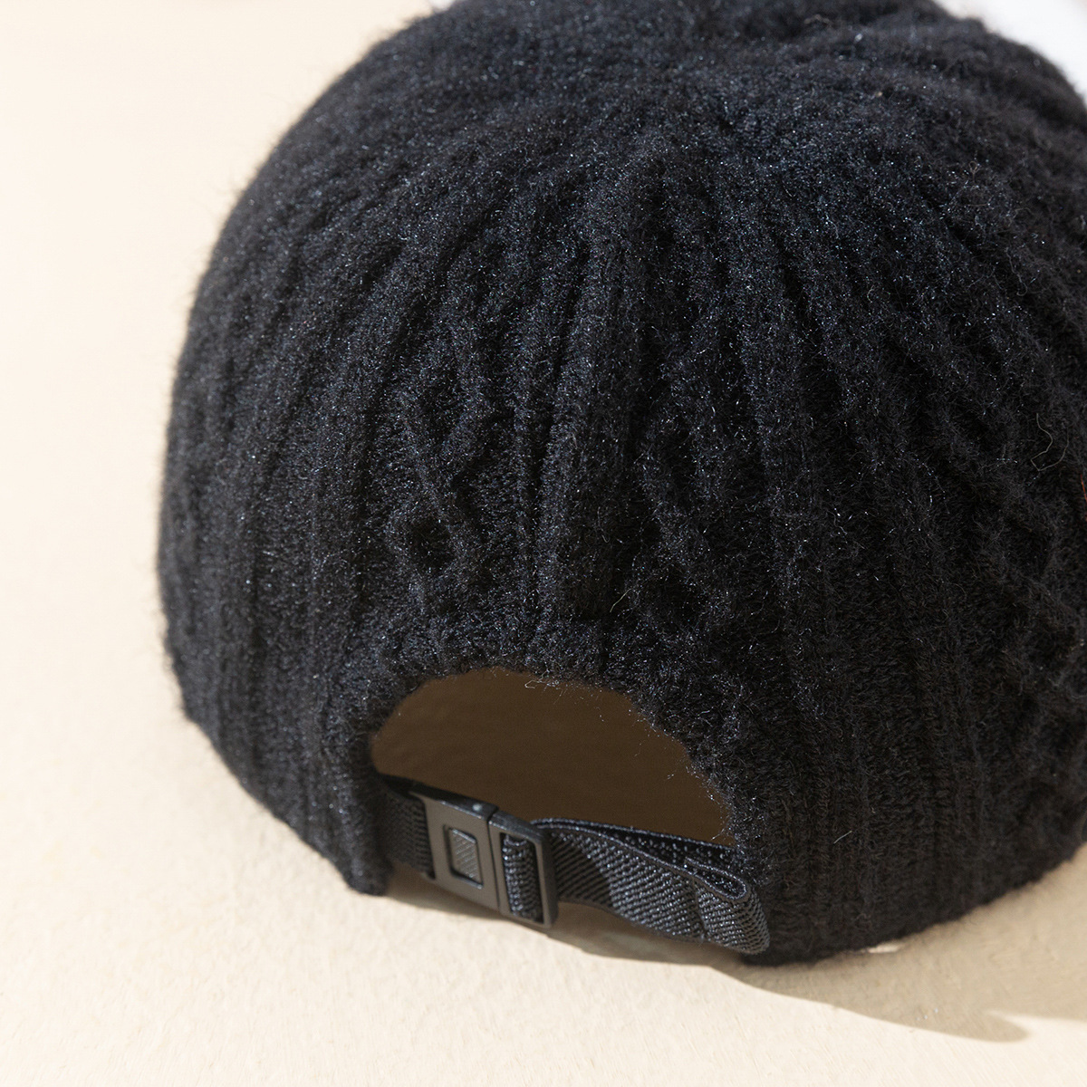 Women's Knitted Wool Cap Back View