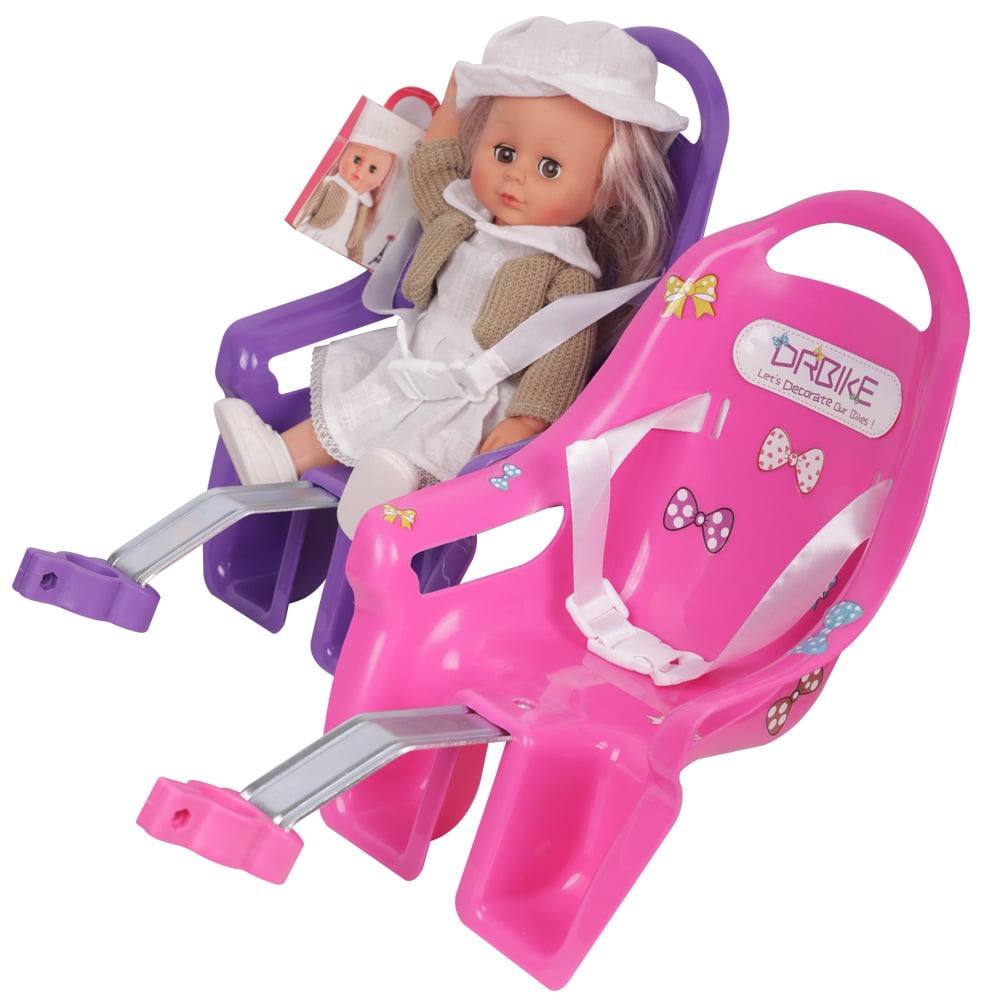 Children'S Bicycle Doll Bucket Girl Barbie Doll Seat Baby Carriage Decoration Saddle Send Sticker Doll Back Seat