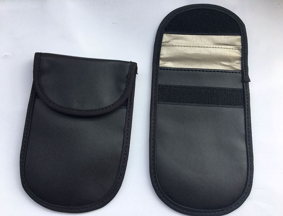 Car Keyless Home Storage Bags Organization Phone Car Key Keyless Entry Fob Signal Guard Blocker Black Faraday Bag (5)