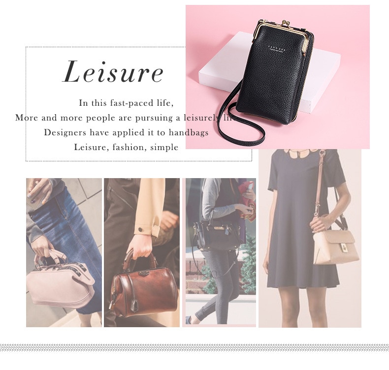 Fashion Lychee Pattern Solid Color Diagonal Shoulder Bag