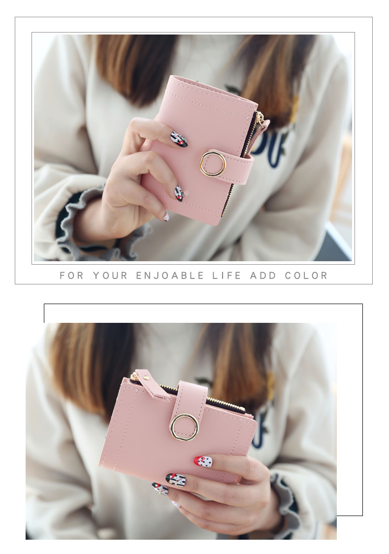 Buckle Ring Wallet - Dark Pink