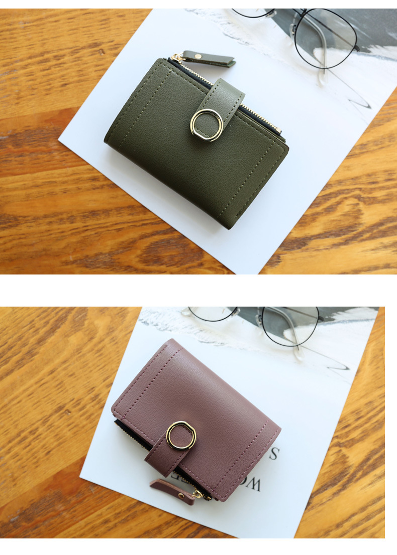 Buckle Ring Wallet - Light Grey