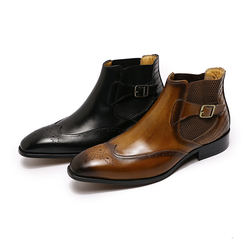 High-Top Leather Boots 1
