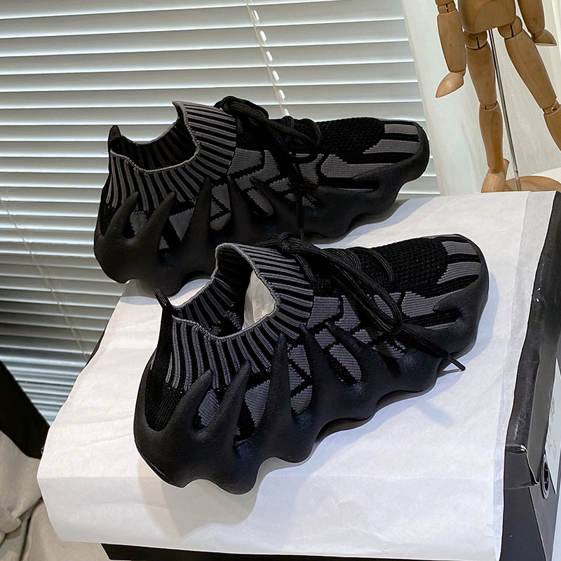 Casual Fly Woven Mesh Breathable Volcanic Socks Shoes