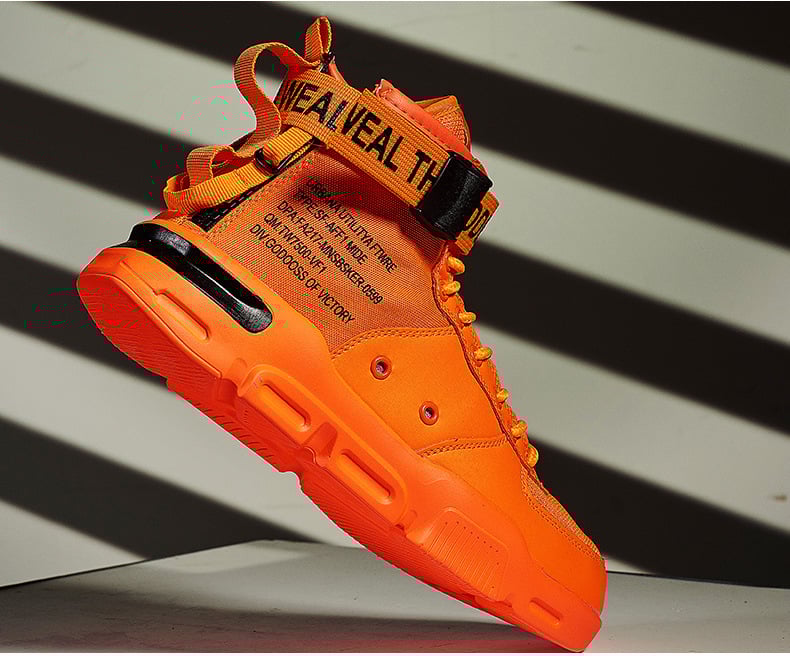 High-top sneakers profile