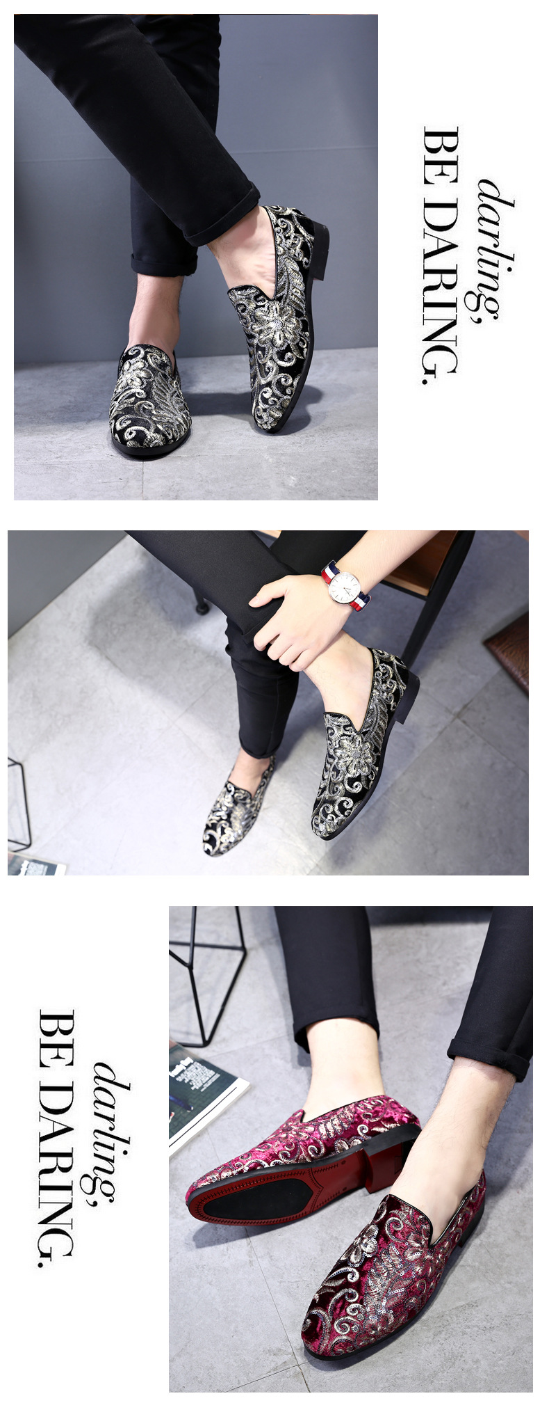 Embroidered Men's Shoes - Image 1
