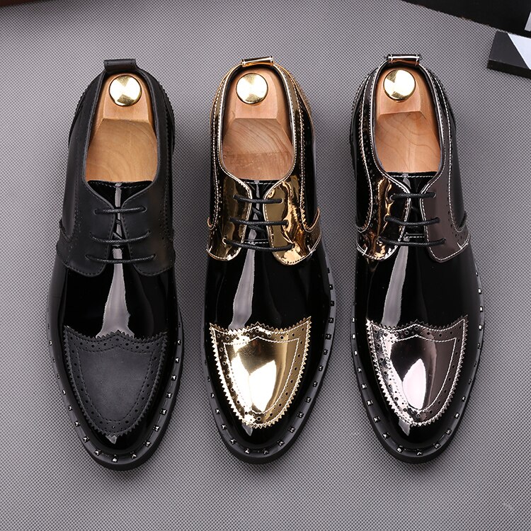 Summer British pointed casual leather shoes