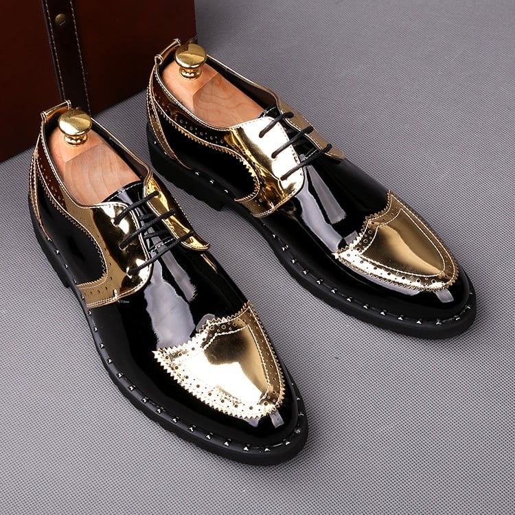 Summer British pointed casual leather shoes