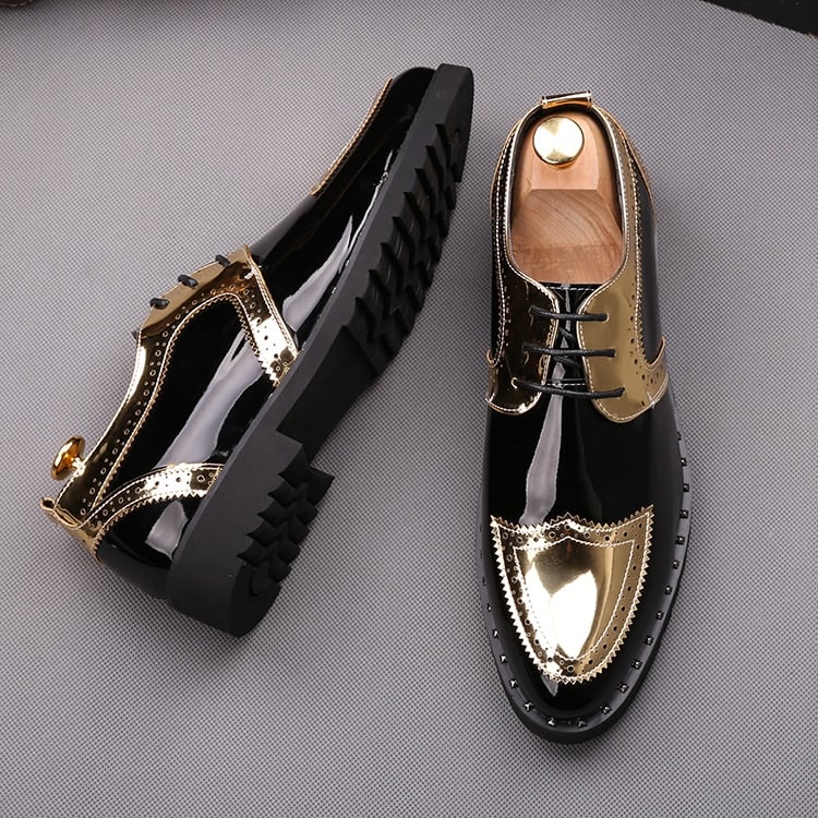 Summer British pointed casual leather shoes