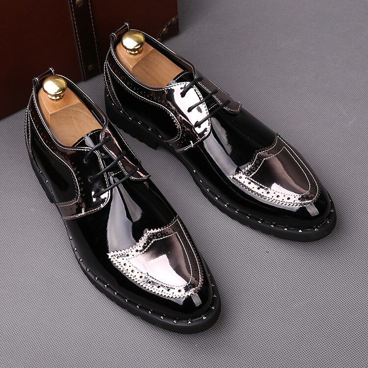 Summer British pointed casual leather shoes