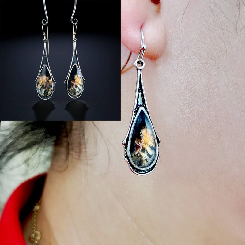 Elegant Vintage Multicolored Long Dangle Earrings