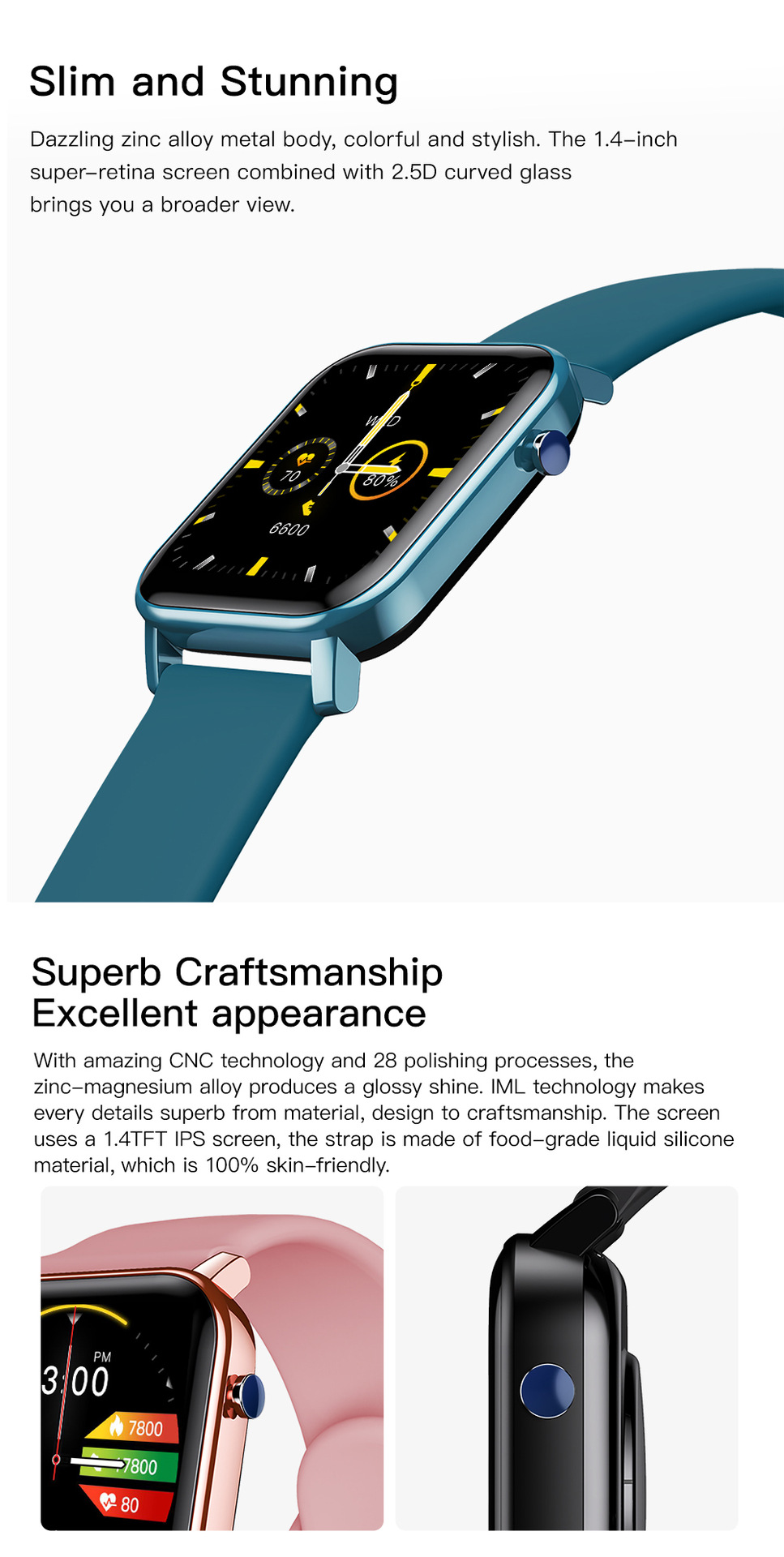 Multi-sport mode health smart watch