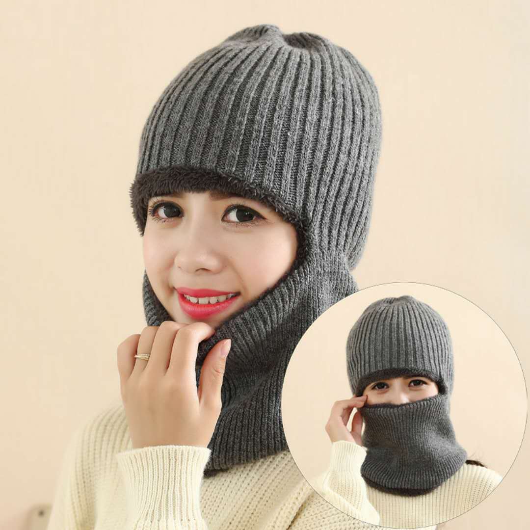Thickened Warm Knitted Woolen Hat Coffee