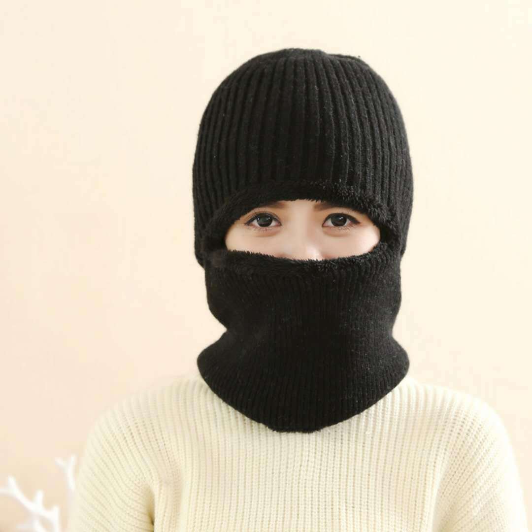 Thickened Warm Knitted Woolen Hat Grey