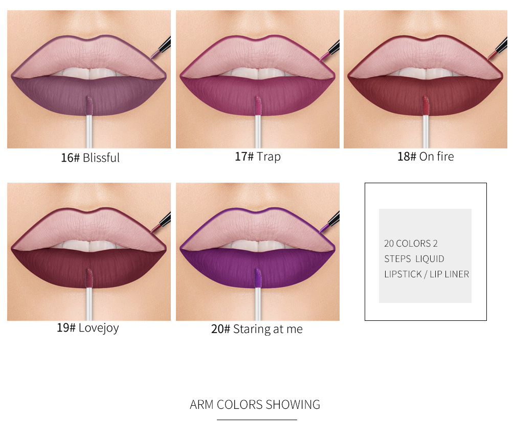 Lip Liner Matte Nonstick Cup Liquid Lipstick