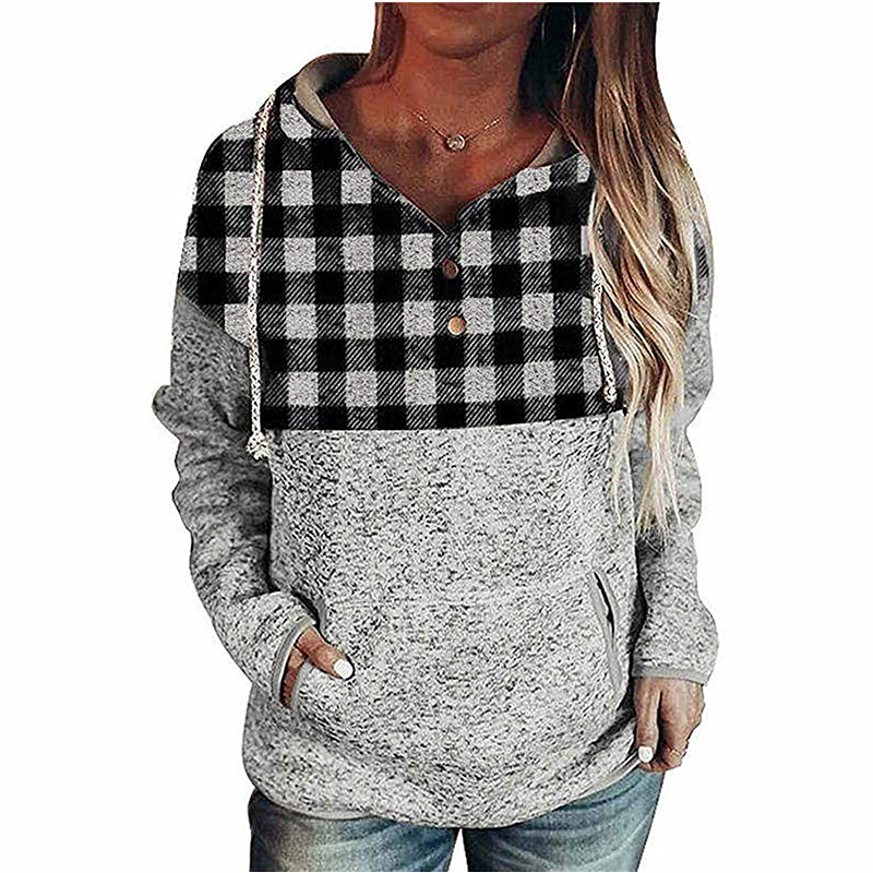 Christmas Print Pullover Hooded Ladies Sweater Image 5