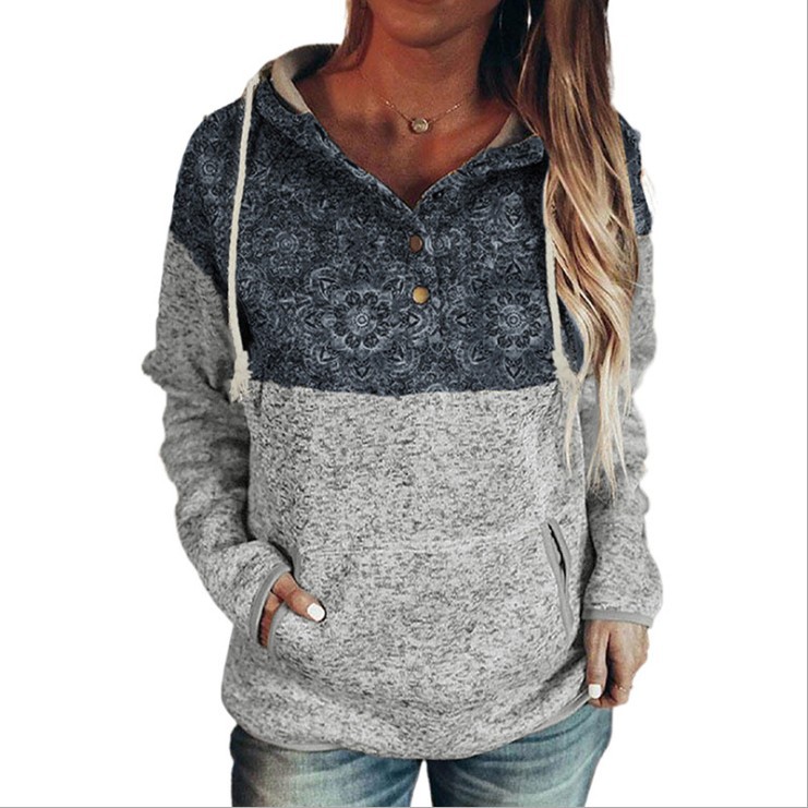 Christmas Print Pullover Hooded Ladies Sweater Image 6