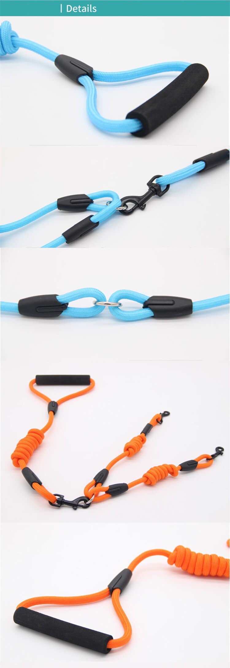 dadugo双狗牵引绳安全行走训练狗牵引带2条牵引带尼龙大小sm 4颜色Dropshipping(1)