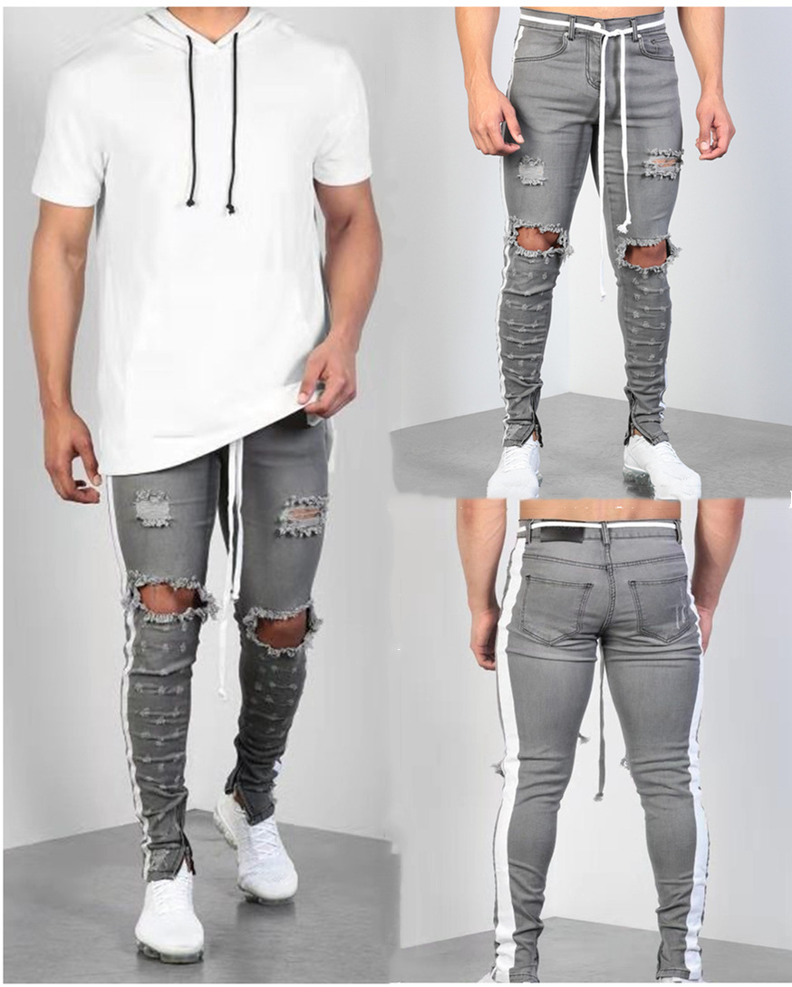 Broken Strip Jeans Image 2