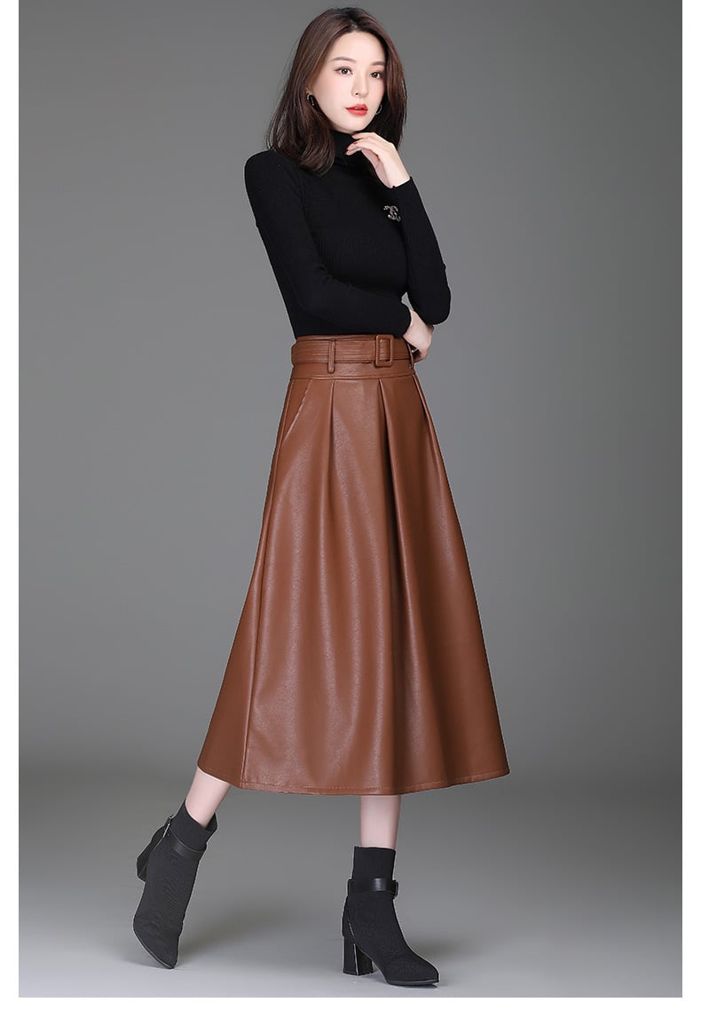 High-waist Skirt Styled with Accessories