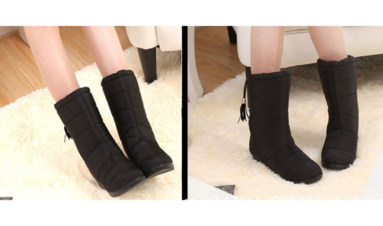 Botas cálidas de mujer con cuña