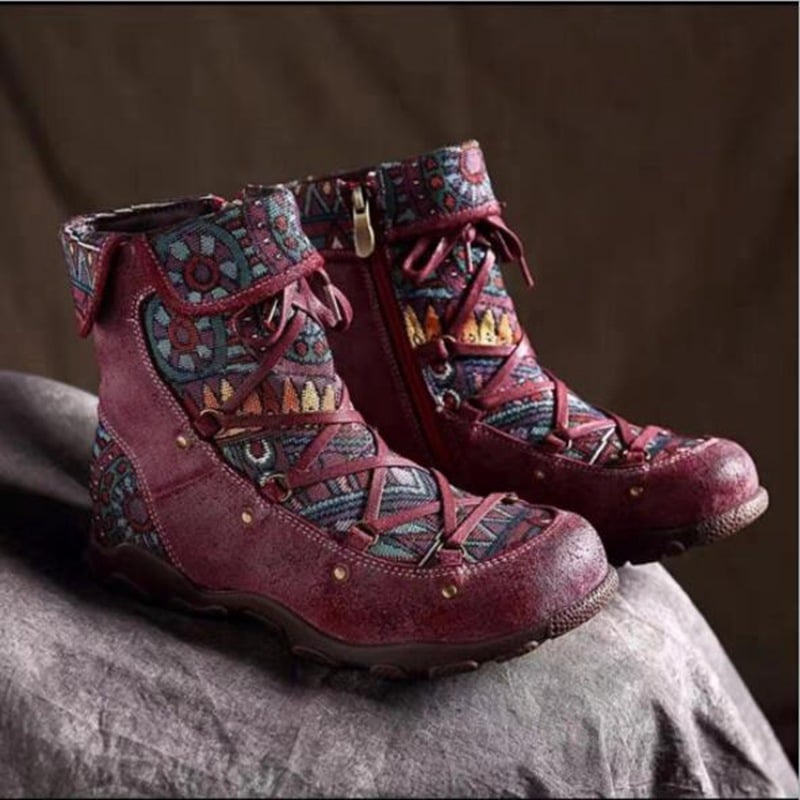 Bohemian Lace-Up Women's Boots