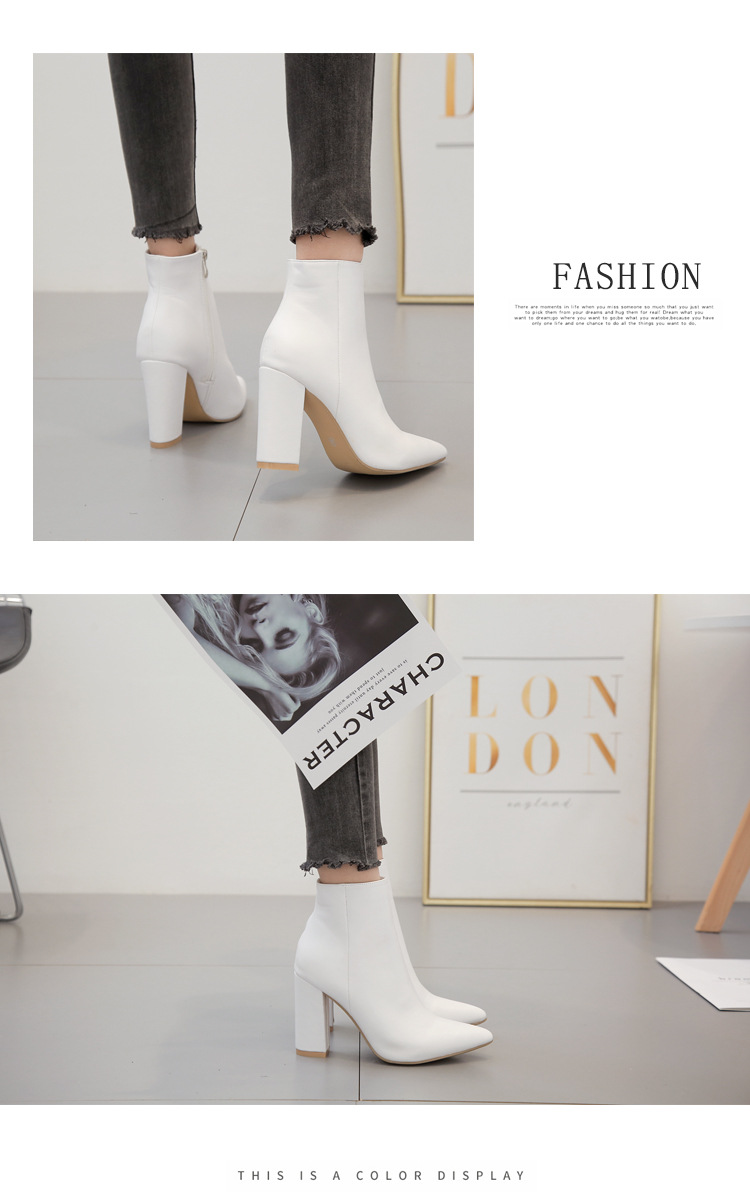 Stylish high-heeled boots