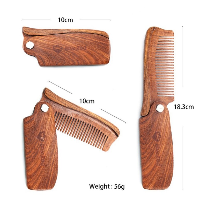 Folding Comb and PU Leather Bag