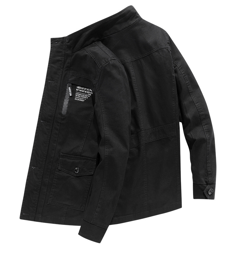 Men's Cotton Washed Coat Windbreaker Casual Jacket