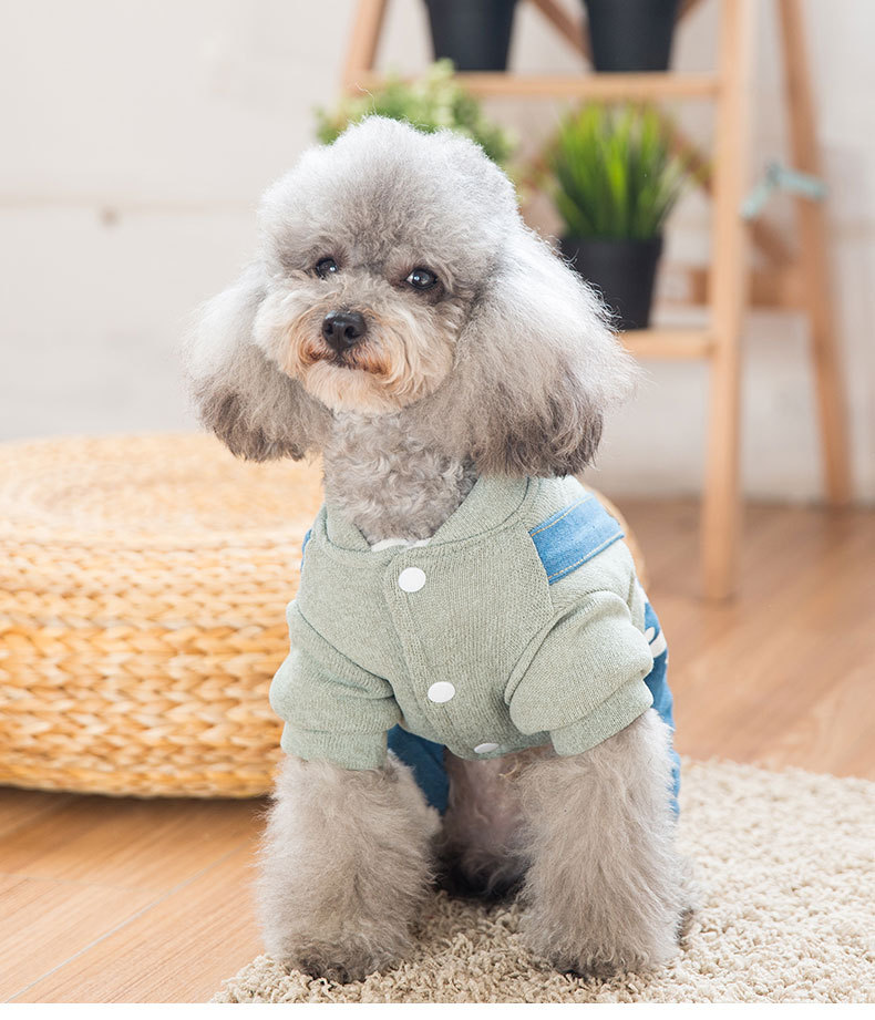 Dog Denim Overalls - Dark Green