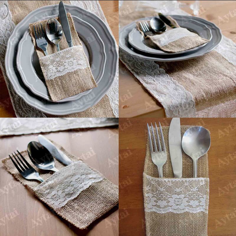 Burlap Lace Pouch (33)