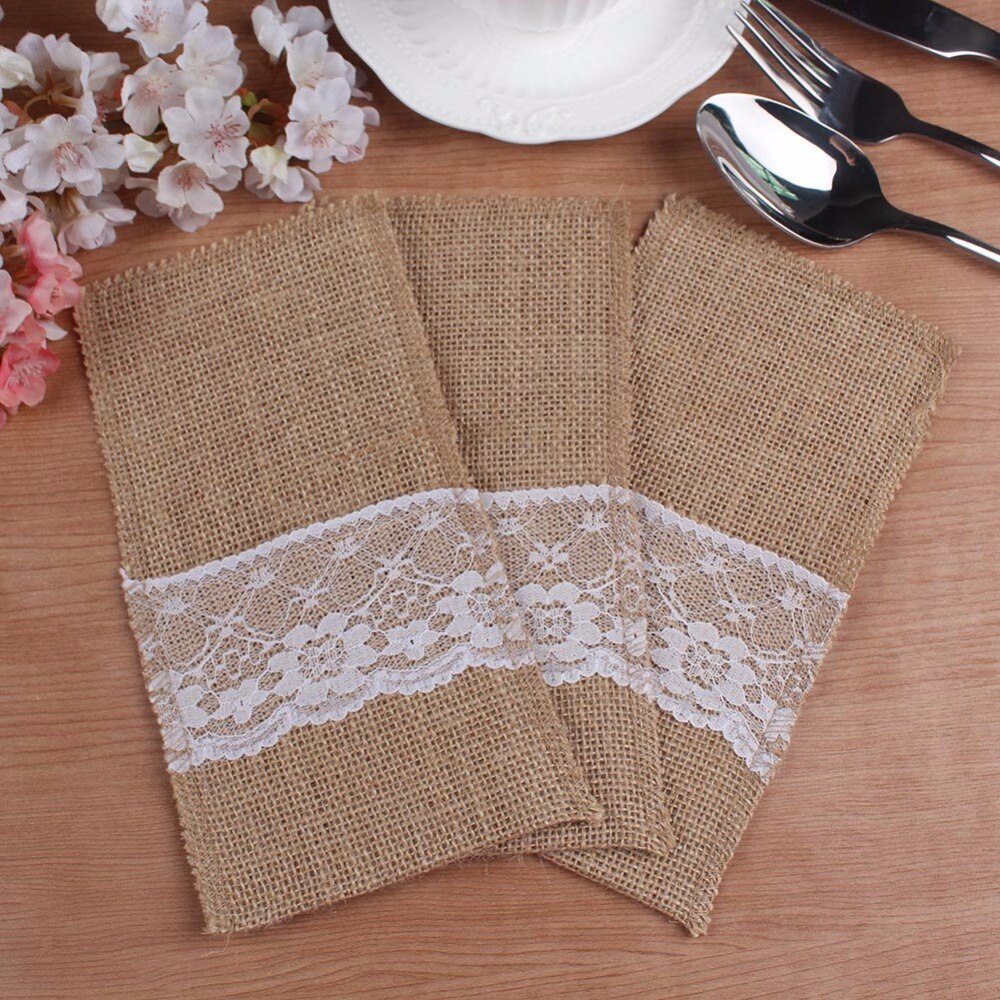 Burlap Lace Pouch (6)