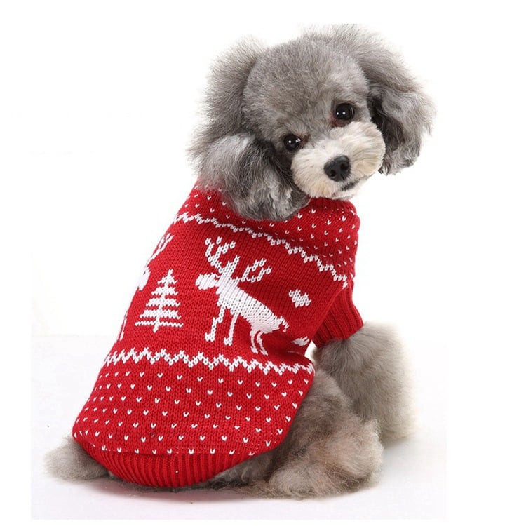 Elk Reindeer Dog Sweater 1