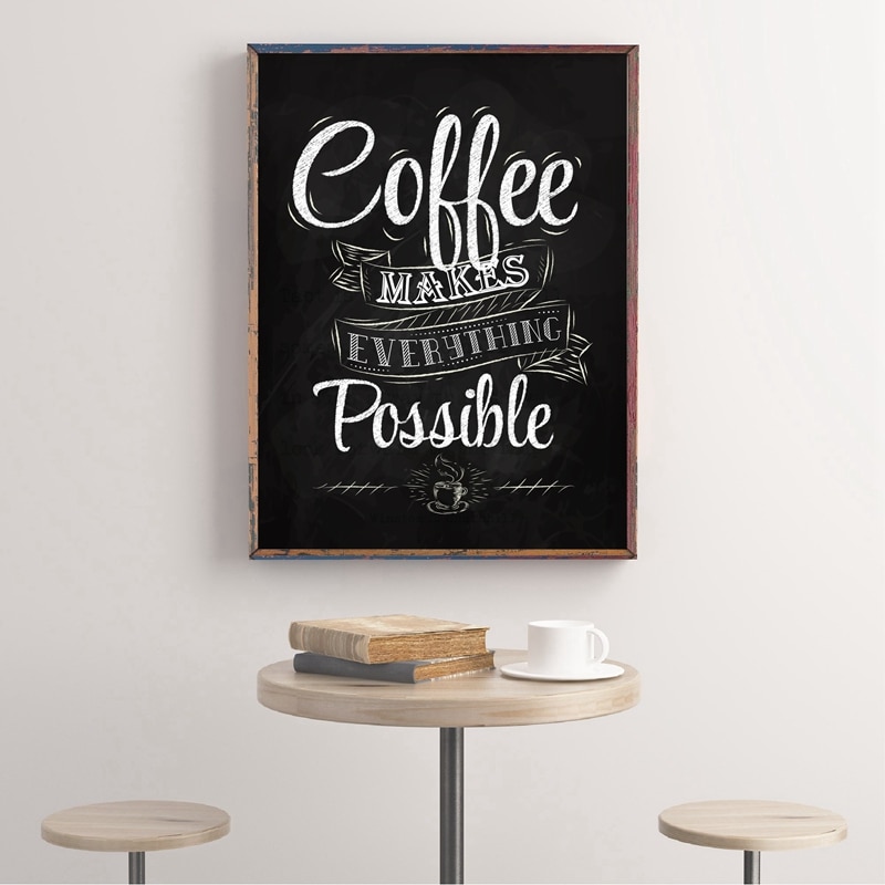 Coffee Poster Wall Art Coffee Shop Decor