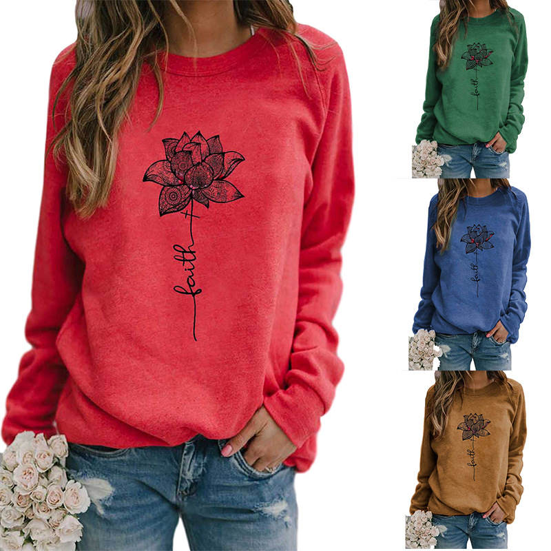 Faith Letter Print T-Shirt 6