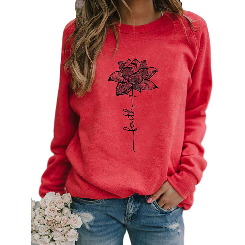 Faith Letter Print T-Shirt 7
