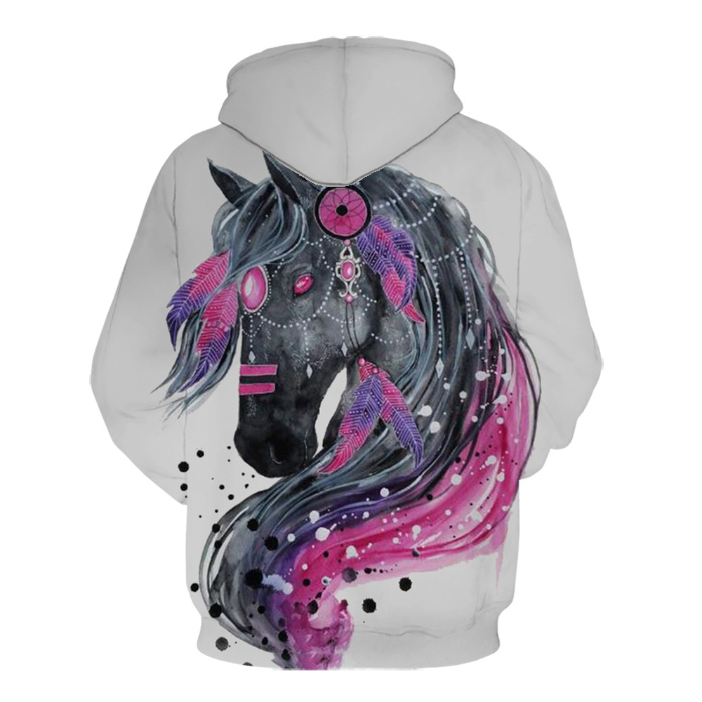 3D Printed Pullover Long-Sleeved Sweatshirt Hoodie - Detail
