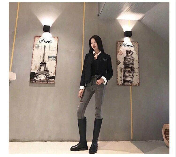 Fashionable Thick Heel Long Boots