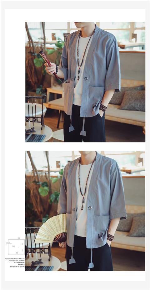 Three-quarter Sleeve Cardigan - Close-up