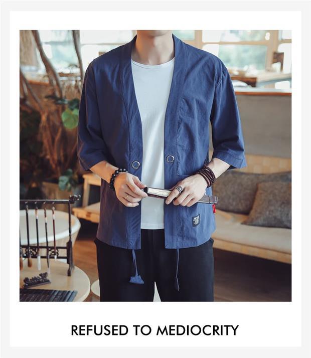 Three-quarter Sleeve Cardigan - Casual Look