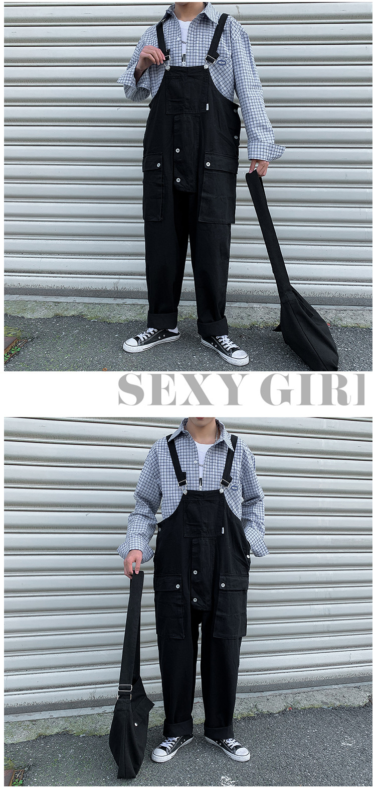 Japanese overalls loose jumpsuit