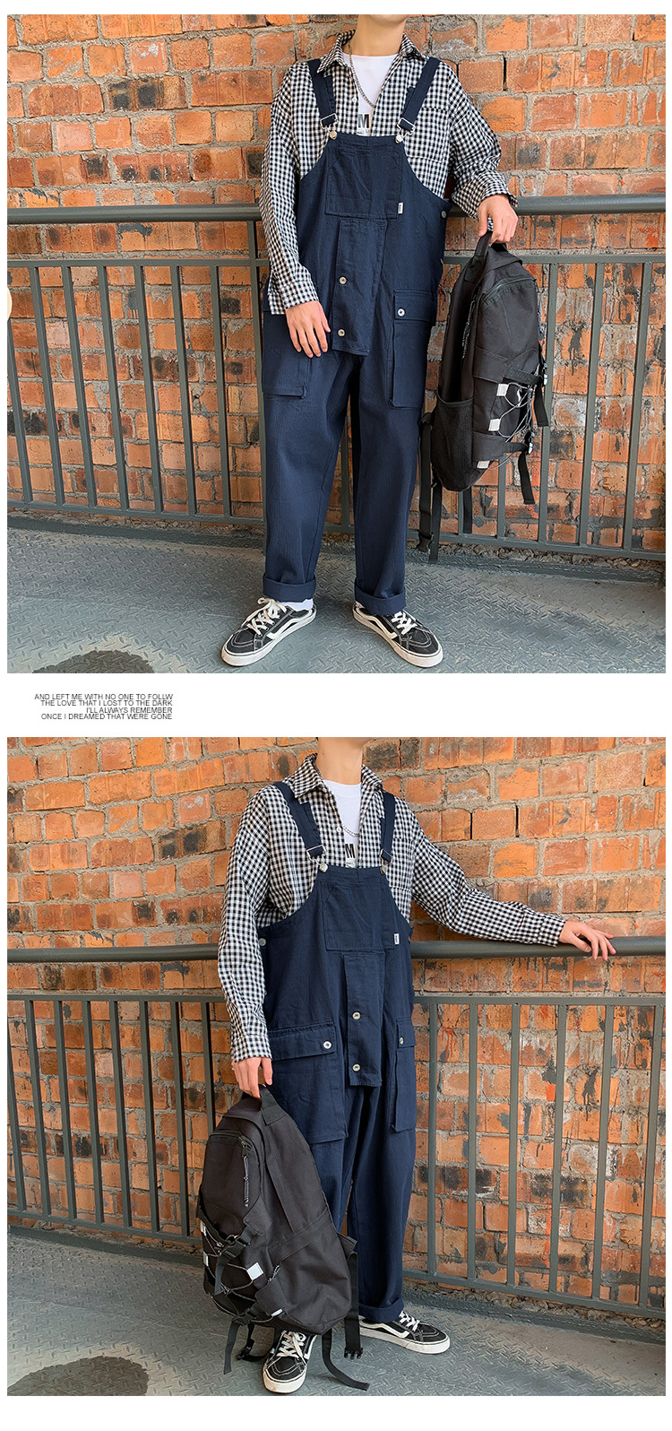 Japanese overalls loose jumpsuit