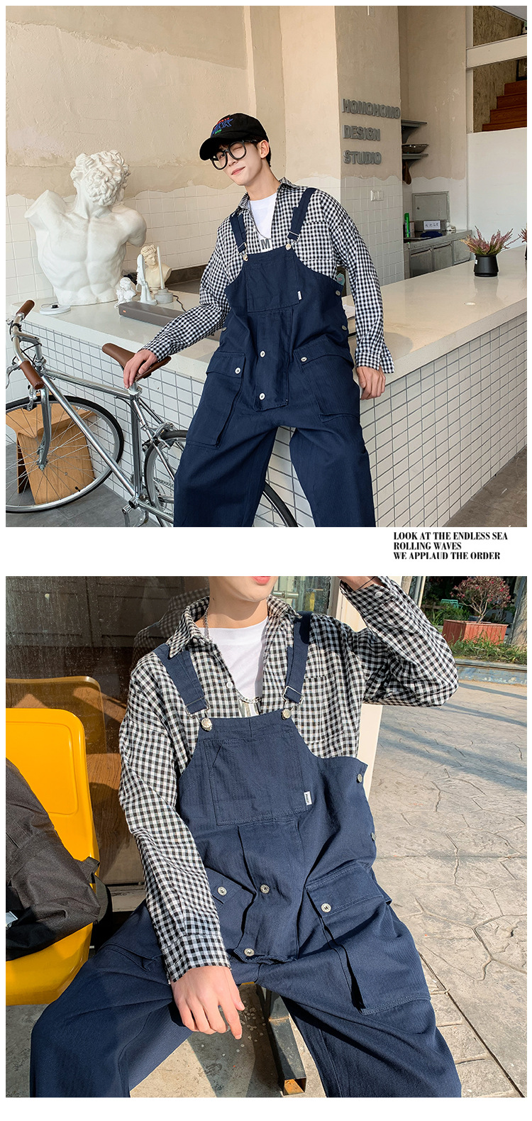 Japanese overalls loose jumpsuit