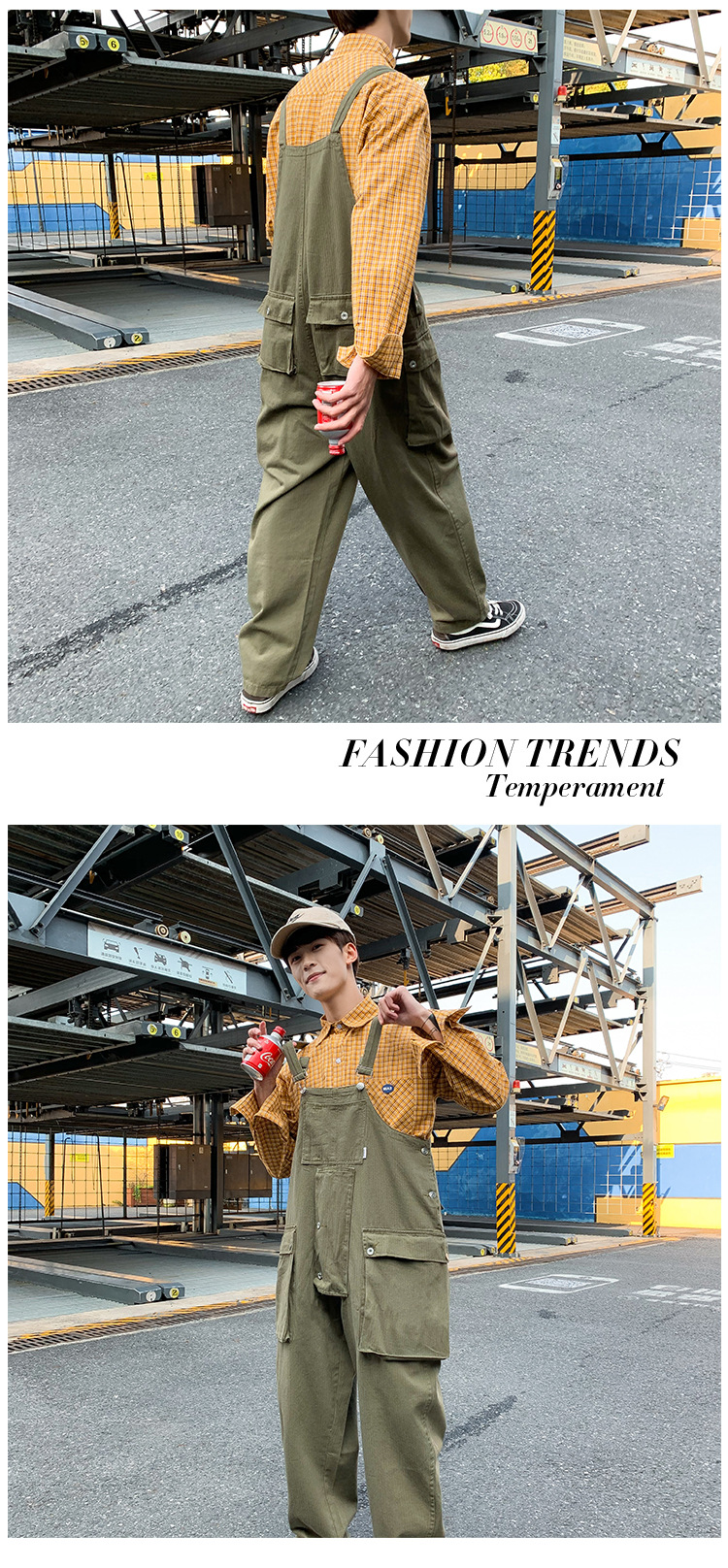 Japanese overalls loose jumpsuit