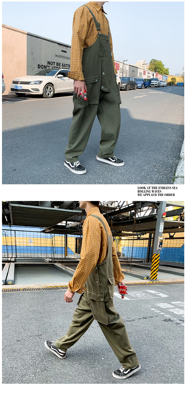 Japanese overalls loose jumpsuit