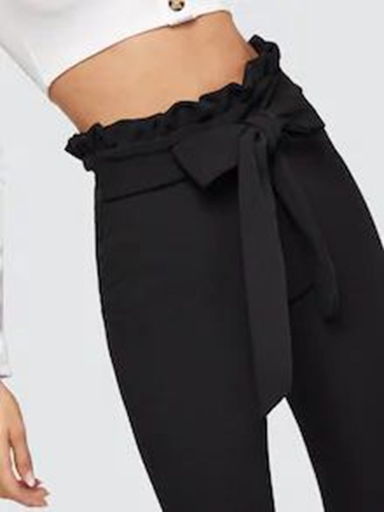 Orange Paper Bag Belt Tights Image 6
