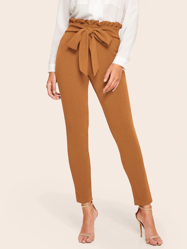 Orange Paper Bag Belt Tights Image 8