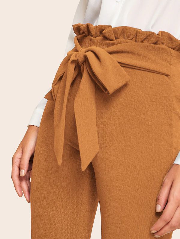 Orange Paper Bag Belt Tights Image 10