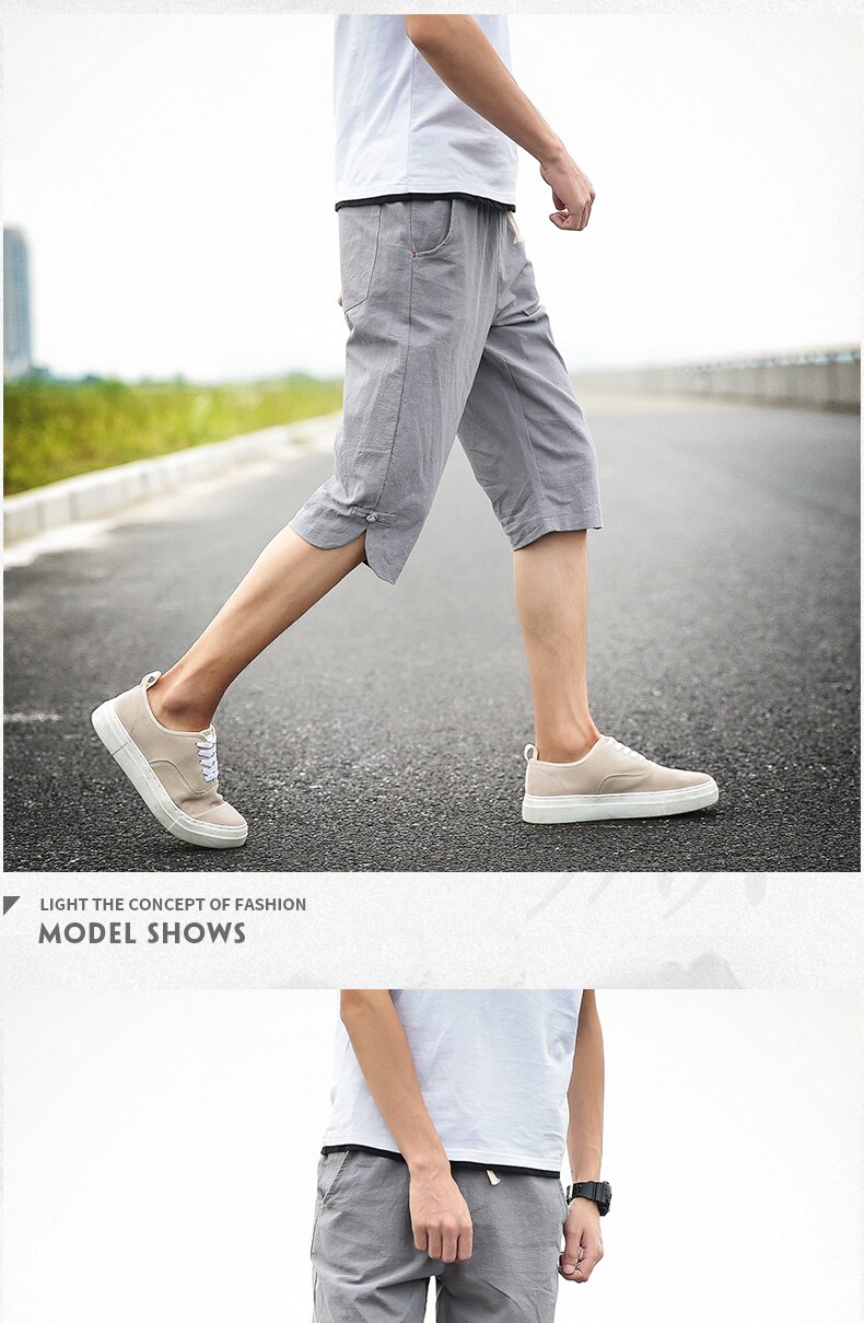 Summer Casual Loose Beach Men's Cropped Pants
